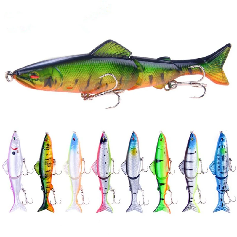 

1PCS Minnow Fishing Lure 130mm 18.5g Multi Jointed Sections Crankbait Artificial Hard Bait Bass Trolling Pike Carp Fishing Tools