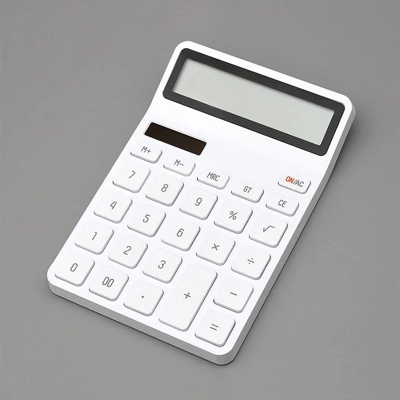 Xiaomi Mijia KACO LEMO Настольный калькулятор фотоэлектрический двойной дайв 12 цифр дисплей интеллектуальное выключение для школы, офиса, дома - Цвет: White