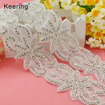 

Keering Beautiful 6CM Beaded Rhinestone Crystal Trim WRA-296