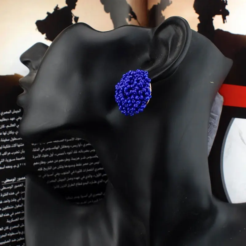 MANILAI 19 Color Choice Perfect Match Bohemia Earrings For Women Accessories Ethnic Jewelry Resin Handmade Beaded Earrings - Image 5