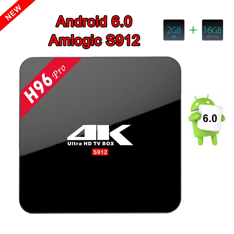 Lowest Price New H96 Pro Amlogic S912 Octa-core Android 6.0 TV BOX 2/16GB Quad Core Gigabit 2.4G/5.8G WiFi BT4.0 4K Media Player smart tv box Lowest Price New H96 Pro Amlogic S912 Octa-core Android 6.0 TV BOX 2/16GB Quad Core Gigabit 2.4G/5.8G WiFi BT4.0 4K Media Player smart tv box