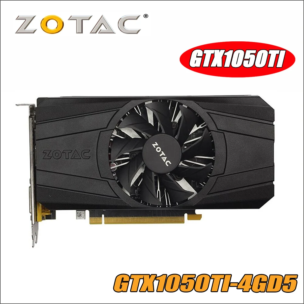 Оригинальная видеокарта ZOTAC GeForce GTX 1050 ti GTX1050TI 1050TI GTX1050 4 Гб 256Bit GDDR5 видеокарты для