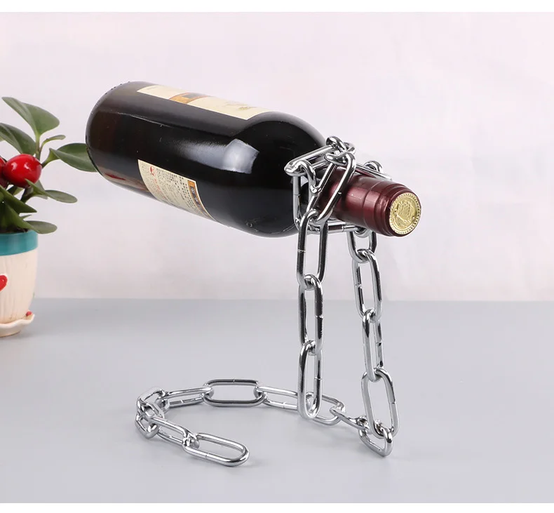 Да Волшебная металлическая подвесная цепочка винные стеллажи Европейский ретро креативный ручной работы Ресторан Бар Стенд Кронштейн Дисплей Стенд
