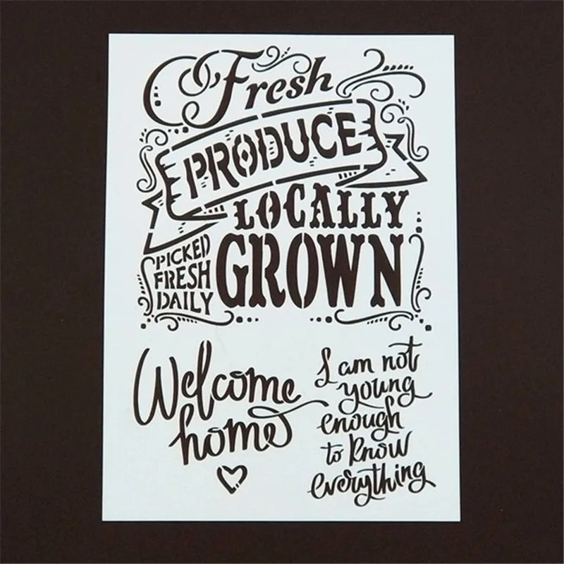 A4 Size DIY Craft Art Stencil Template For Wall Painting Scrapbooking Stamping Album Decorative Embossing Paper Cards A4 Size DIY Craft Art Stencil Template For Wall Painting Scrapbooking Stamping Album Decorative Embossing Paper Cards