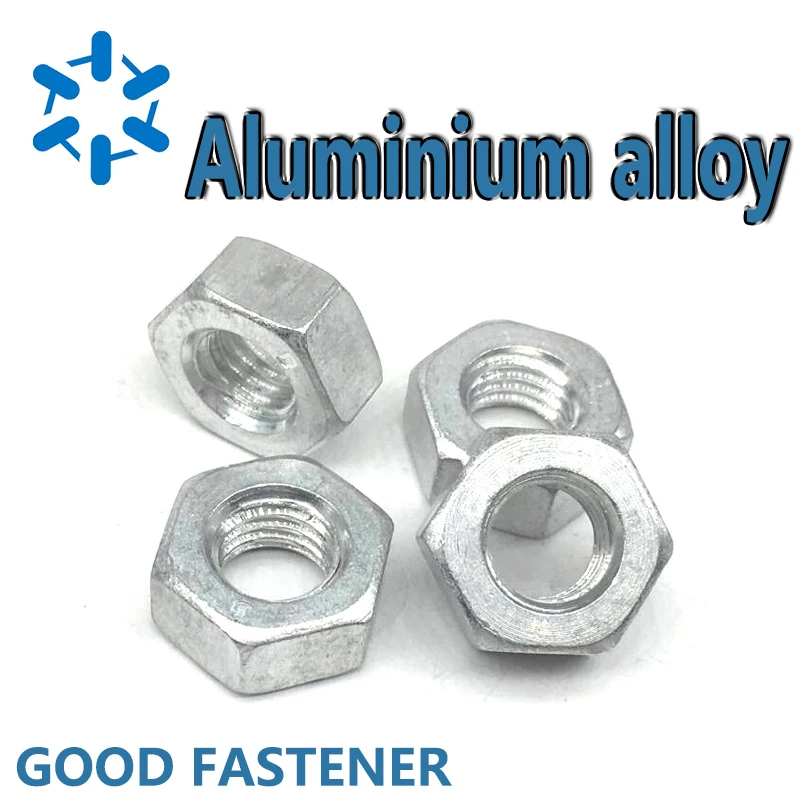 

20pcs DIN934 m3/m4/m5/m6/m8/m10/m12/M16 aluminium alloy Outer hexagonal nut Aluminium hex nut hexagon nut hex nuts