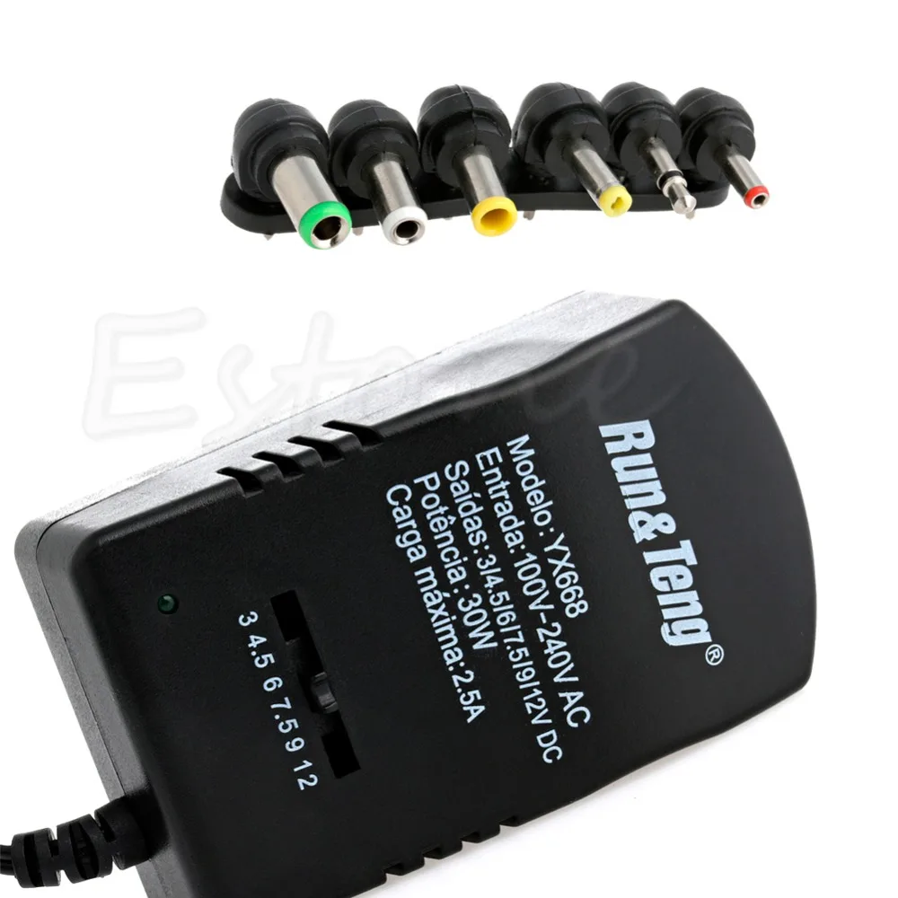 AC DC Universal Adapter Converter 3 4.5 6 7.5 9 12V US Power Charger 2
