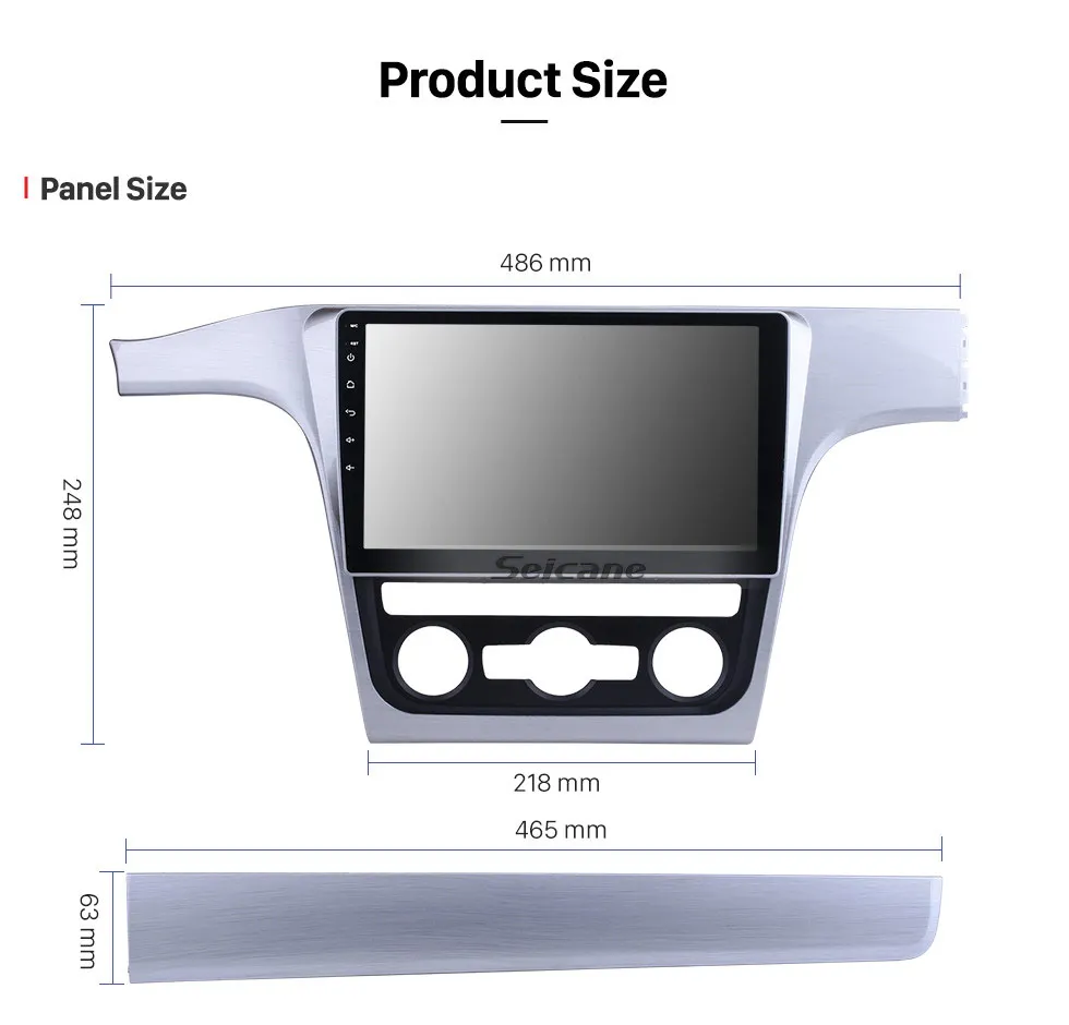 Perfect Seicane 2 Din 10.1"Android 8.1/7.1 1024*600 Touchscreen FM Radio Bluetooth GPS multimedia for 2012 VW Volkswagen Passat 1GB RAM 15