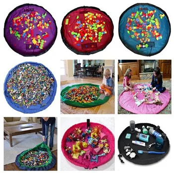 

Baby Carpet Play Mat Building Block Plush Stuffed Toys Storage Bag Multifunctional Kids Playing Game Blanket Rug Toy Organizer