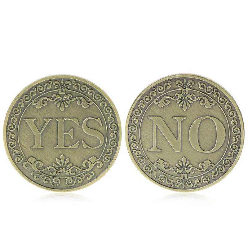 

Commemorative Coin Floral YES NO Letter Ornaments Collection Arts Gifts Souvenir