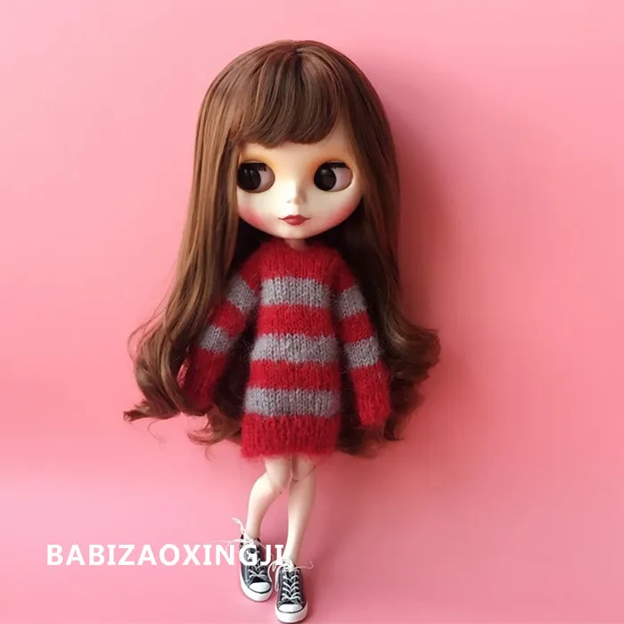 

Fashion 1/6 doll clothes blyth clothes sweater for 30cm doll blyth 1/6 Pullip doll clothing for barbie