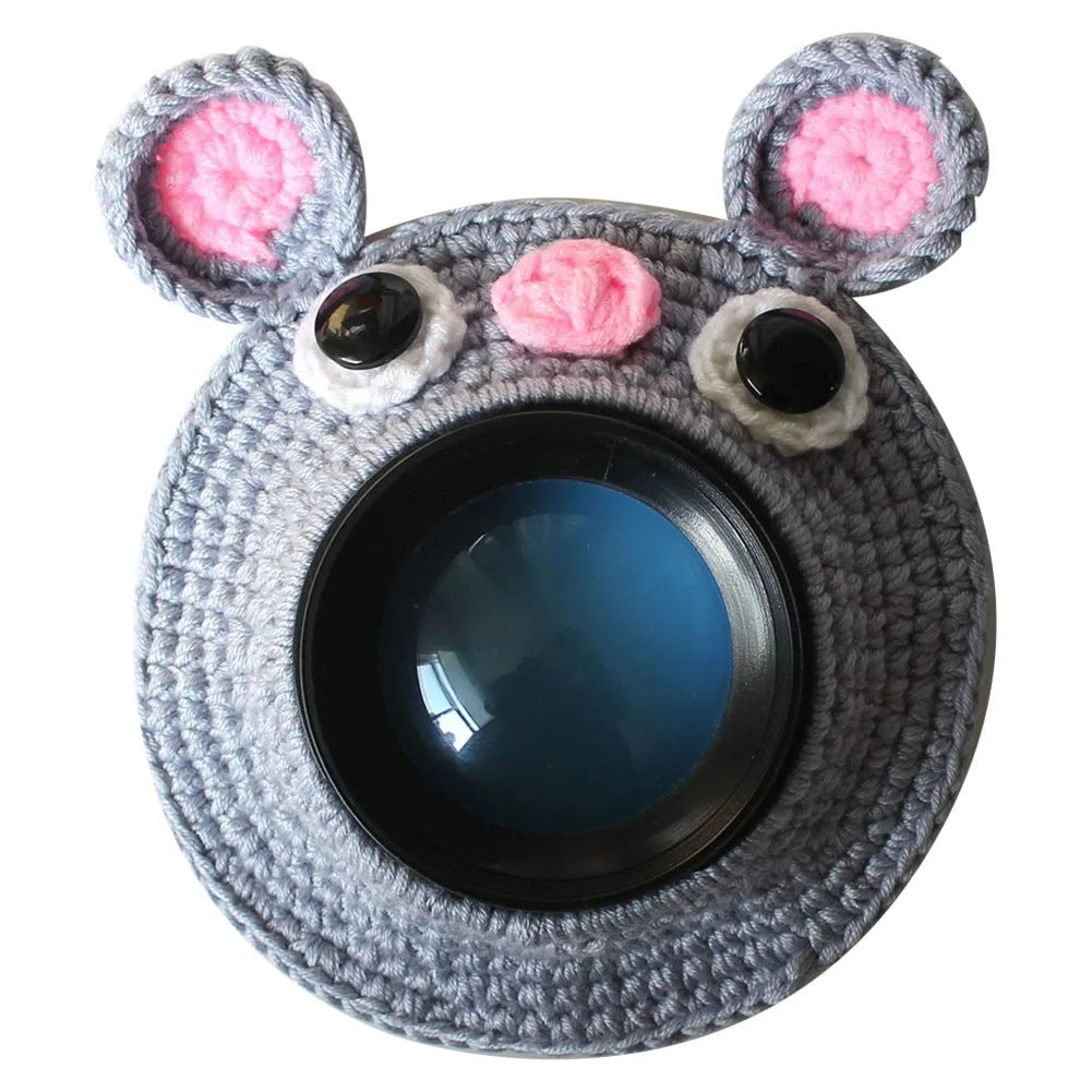 

Knitted Handmade Kid Posing Lens Accessory Cute Animal Photography Props Camera Buddies Shutter Hugger Teaser Toy Pet Child