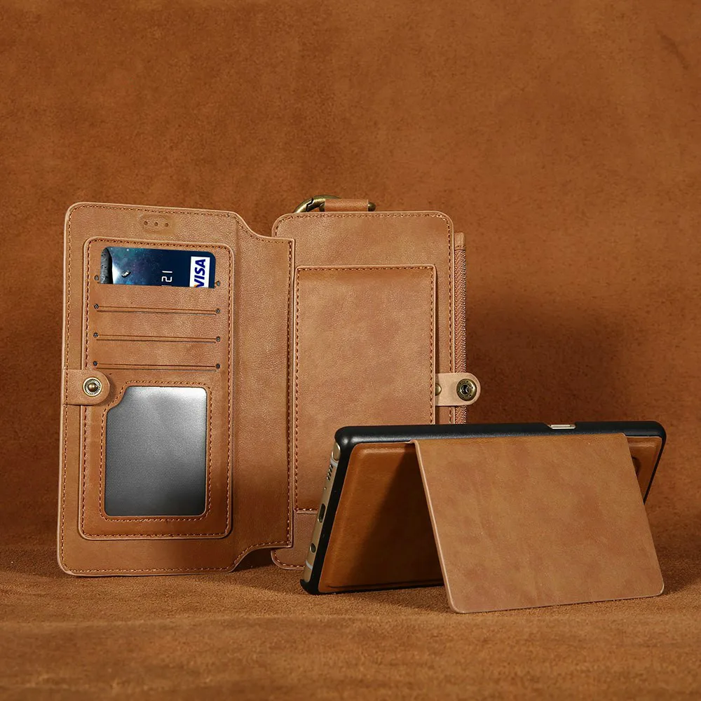 

Case For Samsung Galaxy S10 S9 S8 Plus S10E S7 S6 Edge Note 9 4 5 Retro PU Leather Wallet Ring Stand Card Slot Cover Bag