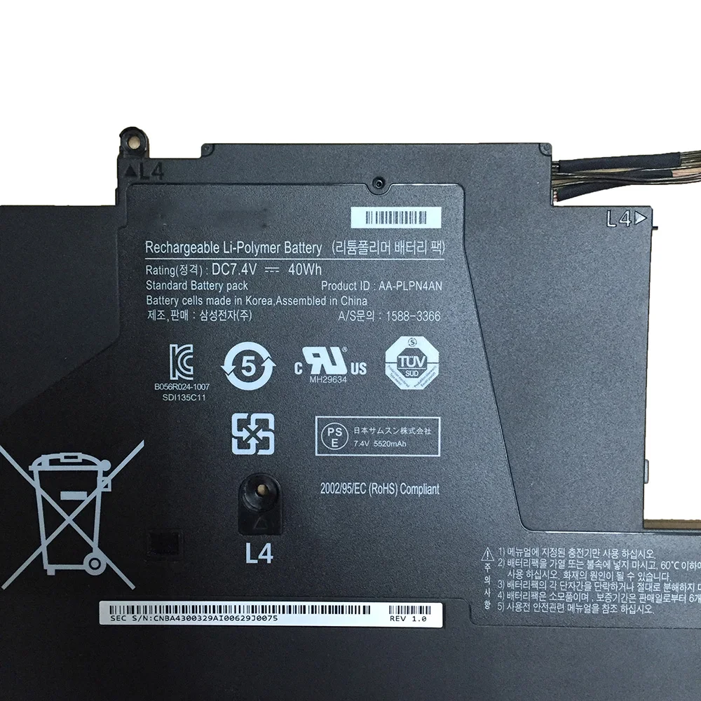7 4 В 40Wh AA PLPN4AN Новый аккумулятор для ноутбука samsung Chromebook XE500C21 A04US H04US 535U3C BA43 00306A