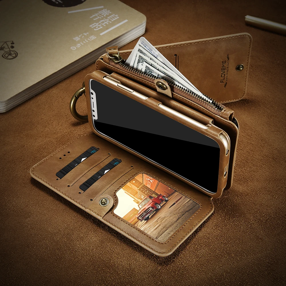 

FLOVEME Wallet Phone Cases For Samsung S7 edge S8 S9 Plus Multifunction Luxury Leather Handbag for Samsung Note 8 9 Cover Case