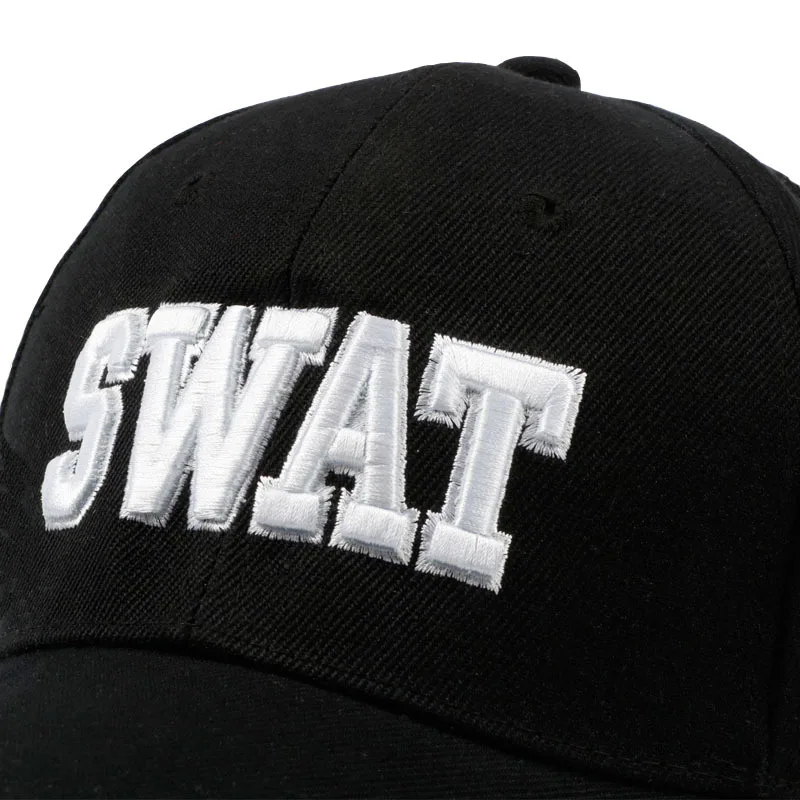 Мужская тактическая Кепка SWAT Черная бейсбольная кепка регулируемая полицейская