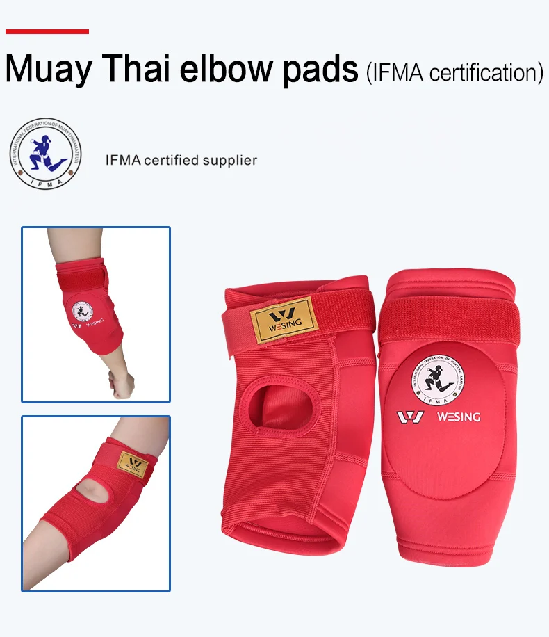 Wesing Professional IFMA Muay Thai щитки и налокотники Защита для ног Муай Тай Оборудование для защиты красный синий