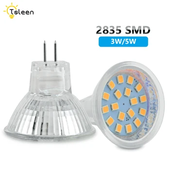 

4Pcs/lot 2835 LED Light mini MR11 3W 5W 35mm Warm White Cold white AC DC 24V Ceiling Spot Light Bulb Lamp replace halogen lamp