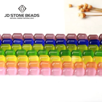 

Cat Eye Stone Barrel Beads Gmestone DIY Bucket beads Bracelet Necklace Finding Loose Beads Accessory for Jewelry Making