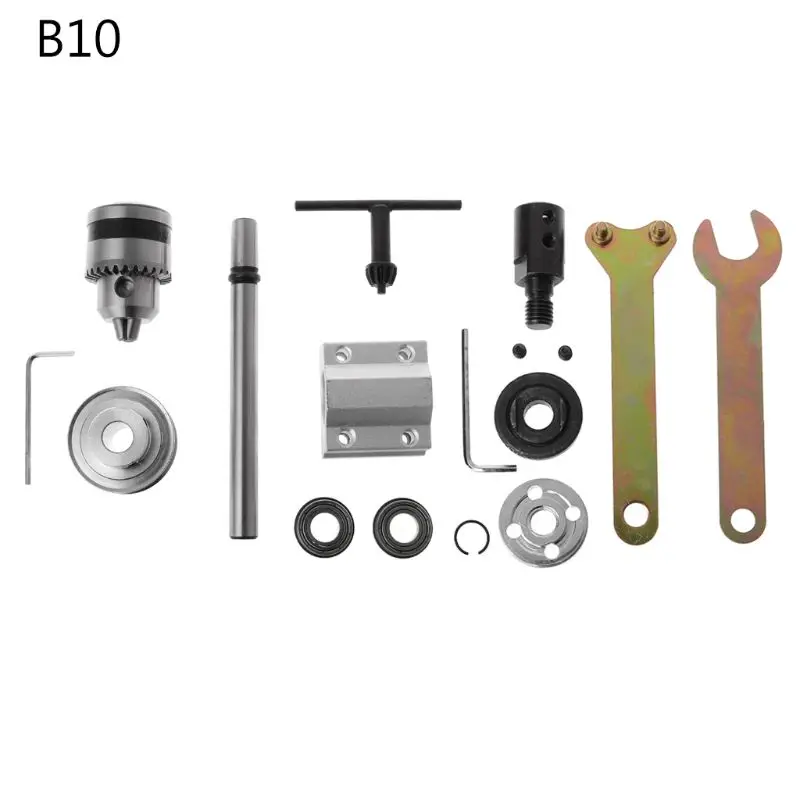 JTO/B10/B12/B16 электрическая дрель без мощности шпиндель Сборка DIY деревообрабатывающий режущий шлифовальный маленький токарный станок Обрезной ремень сверлильный патрон - Цвет: 5AC801203-2