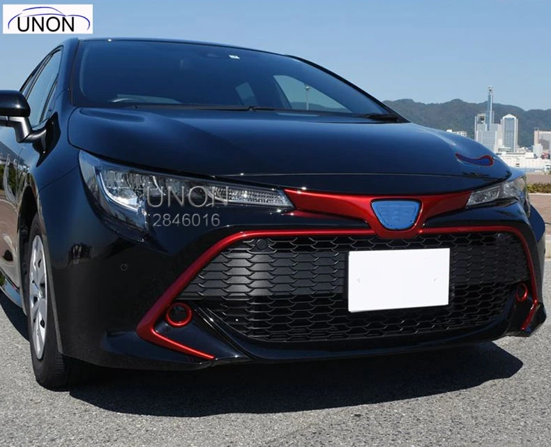 Для Toyota Corolla E210 Sport хэтчбек Auris ABS Хромированная Автомобильная Передняя Центральная решетка Gird полоса накладка