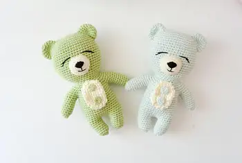 

Crochet Sleepy Teddy Bear toy rattle
