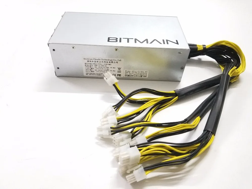 YUNHUI BTC LTC DASH BITMAIN APW7 1800 Вт блок питания для Antminer S9 S9i Z9 L3+ D3 T9+ E3 Innosilicon A9 D9 A10 ETH PSU