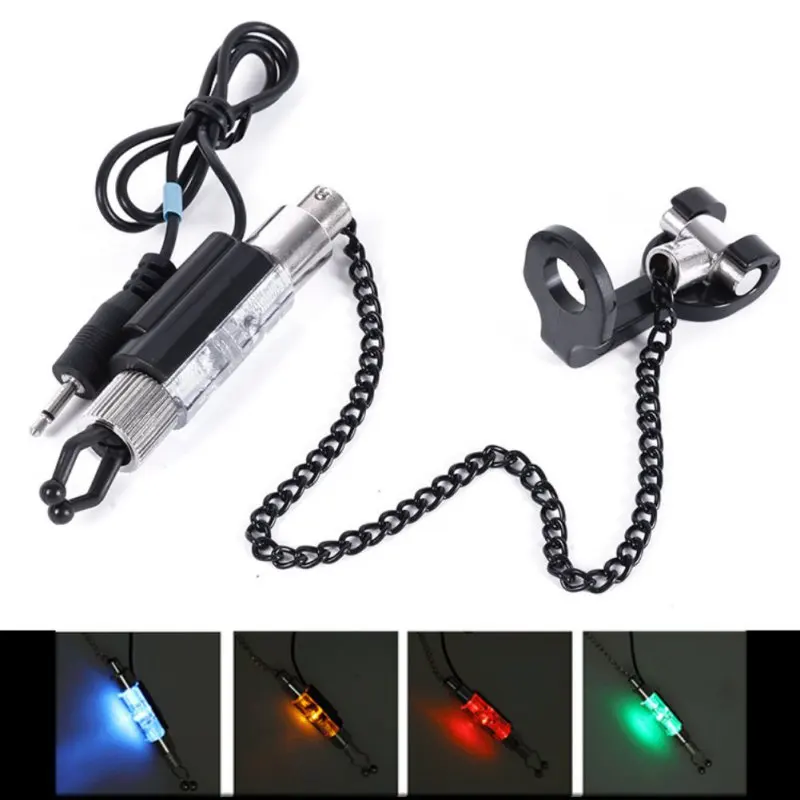 

Fish Bell/Alarm Line Warner LED Illuminated Indicator Fishing Bite Alarm Chain Hanger Swinger Fishing Equipment Accessory