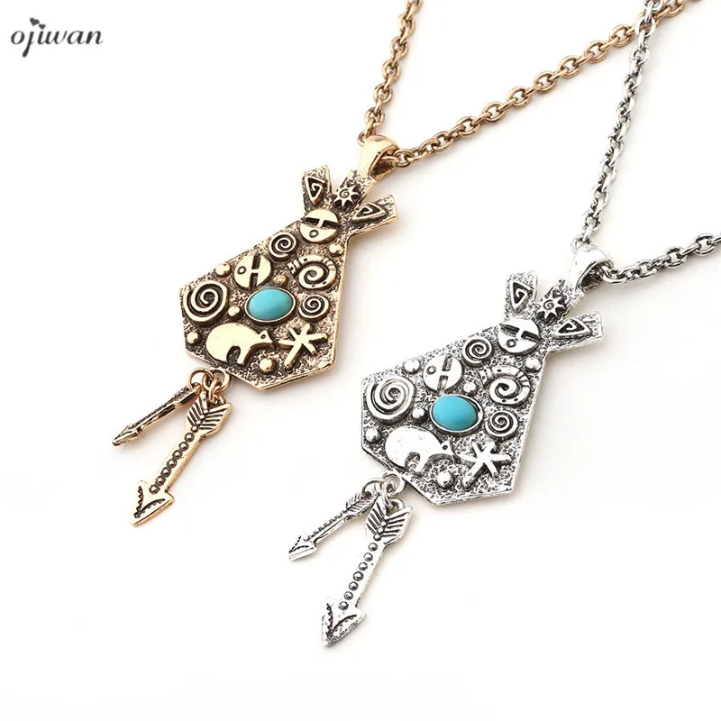 Ethnic Necklace Deco Stone And Arrow Women Pendant Collier Femmes 2019 | Украшения и аксессуары