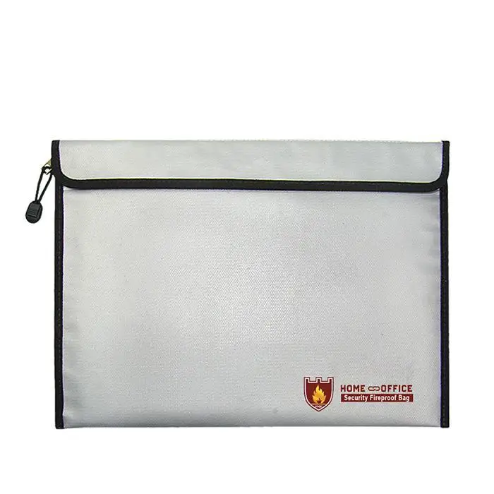 Fireproof File Folder Water Resistant Document Bag Stationery Versatile Office Lightweight and portable Supplies
