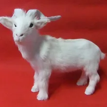 37x26 см моделирование животное, козлиная модель игрушки, полиэтилен и меха овцы из полимера образцовое изделие кустарного промысла, в качестве предмета реквизита и украшения подарок A793
