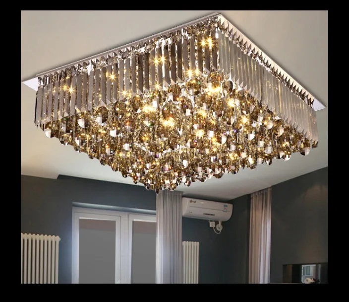 New Arrival Led Crystal Ceiling Lamp Modern Square And Round New Arrival Led Crystal Ceiling Lamp Modern Square And Round Chandelier Flush Mount Lighting For Office Hotel Room In Lights From