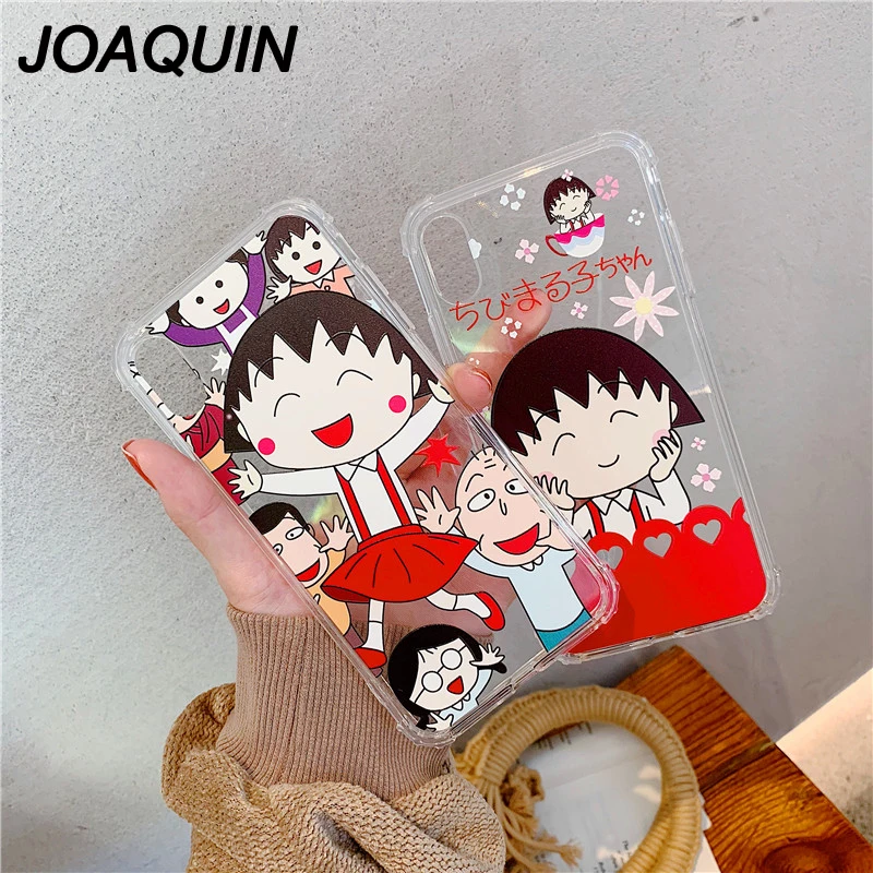 Рельефный чехол для iphone 6 6S 7 8 Plus X Xs MAX XR мягкий Sakura Momoko Chibi Maruko Chan гибкий ТПУ