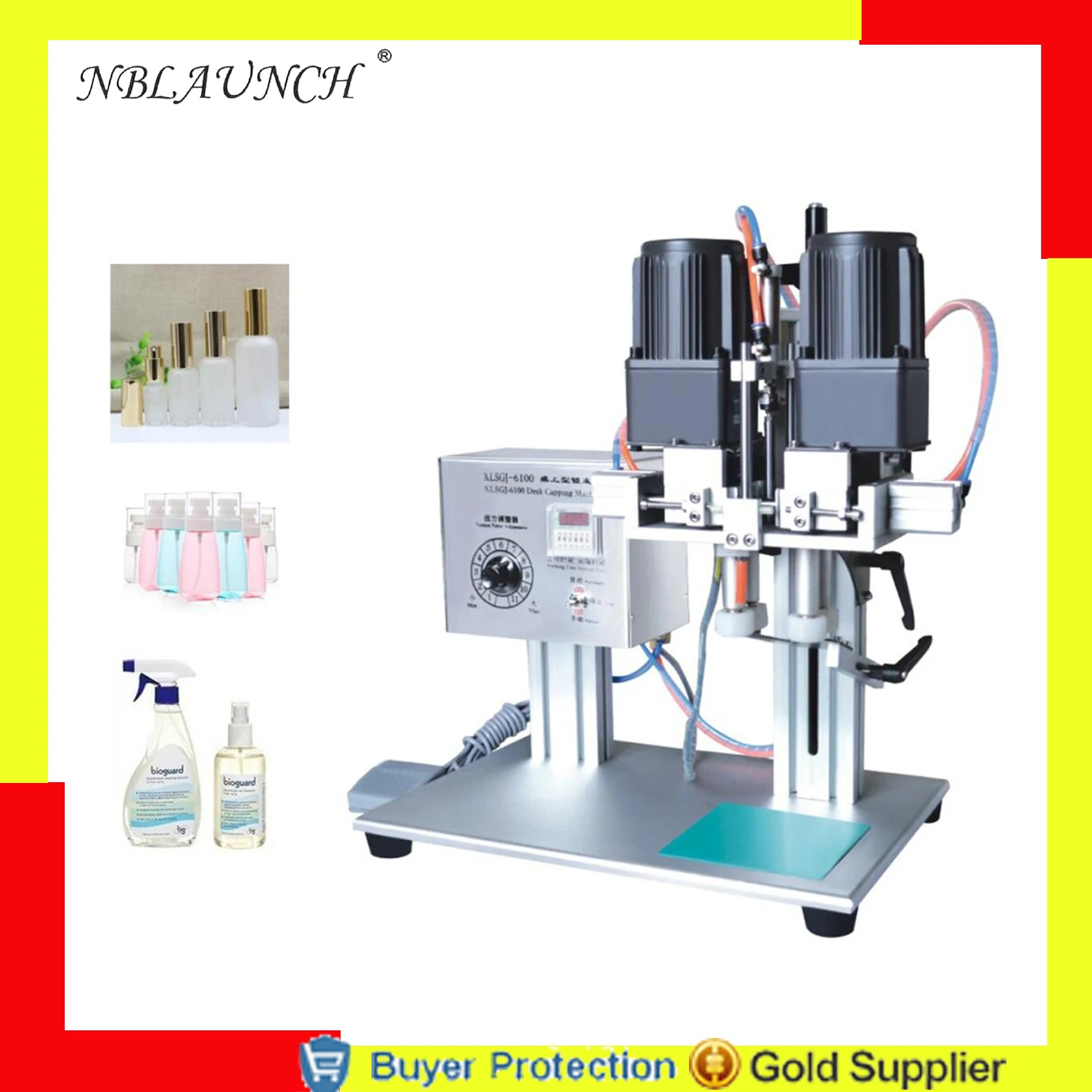 

Free Shipping Desk Automatic Capping Machine, Special Cap, Spray, Cosmetic,Medical Trigger Cap Capper Machine, Shampoo Cap Lid