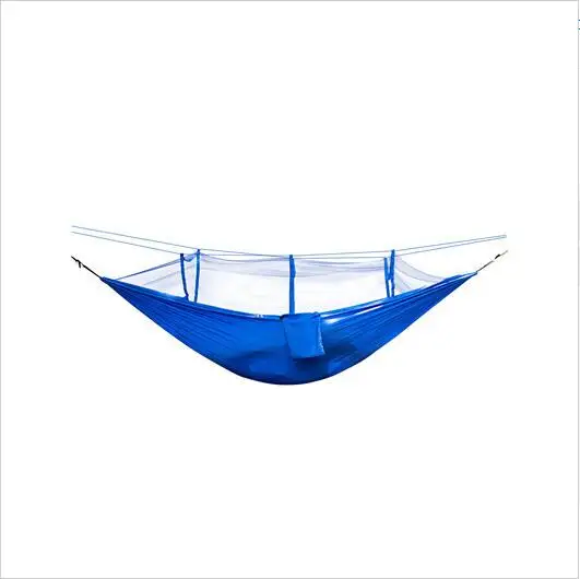 С сеткой от комаров сетчатый гамак высокой прочности может удерживать 200 кг сетка хамака подвесное кресло Спящая кровать дерево Охота скалолазание хамак - Цвет: blue