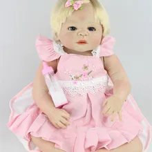 22 дюймов Reborn Детская кукла виниловая силиконовая куклы Младенцы как живые игрушки девочка для детей подарок полное тело силиконовые куклы Reborn
