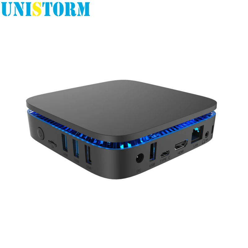 Unistorm AK1 Win10 Мини ПК Intel Apollo Lake Celeron J3455 4G/32G BT4.0 5,8G wifi 4K HDMI 2,0 Windows 10 tv Box Поддержка 2,5 ''HDD