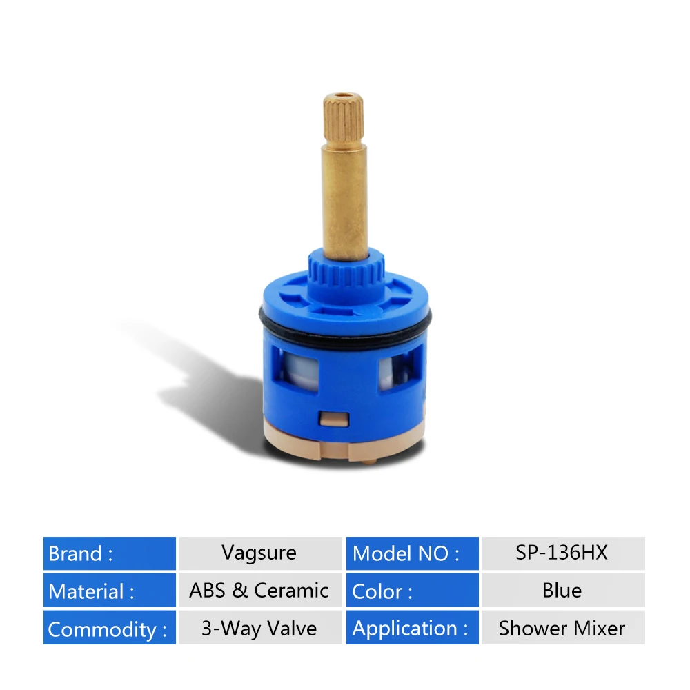 Brass ABS Shower Faucet Column Ceramic Disc Cartridge 3 Ways Mixing Valve Mixer Shower Bar Tap Bath Mixing Valve Bathroom
