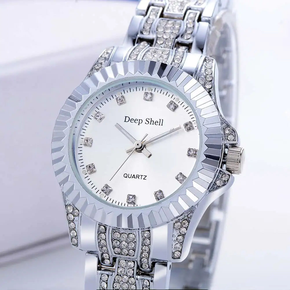 

DEEPSHELL New Women's Watch Quartz Analog Steel Bandl Wrist Watch Sliver/Golden TT@88