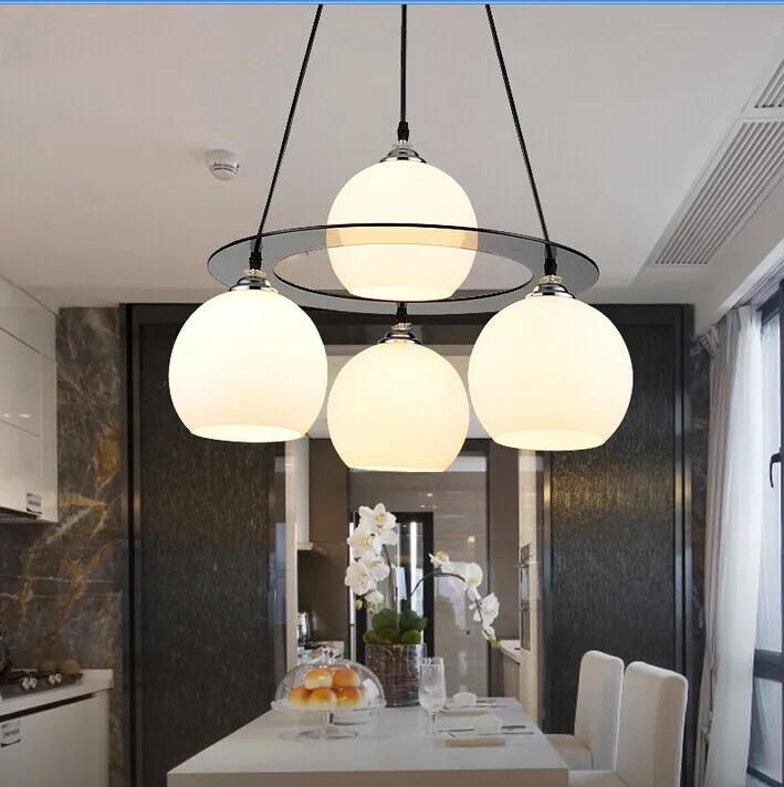 

A1 Restaurant light simple modern creative chandelier LED crystal lamp three or four round dining room lamp room lamp FG345