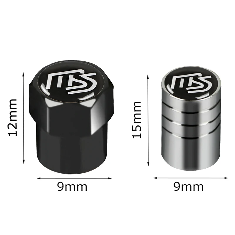 4 шт. черный металлический колпачок клапана для автомобильных колес, водонепроницаемый чехол для MS Mazda 2 3 5 6 CX-5 CX-9, аксессуары для стайлинга автомобилей