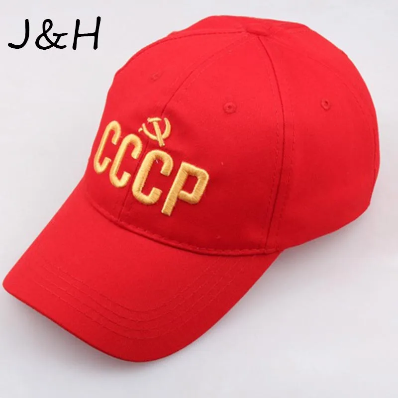 Новое поступление CCCP СССР русские кепки-бейсболки с вышитыми надписями унисекс черная красная хлопковая бейсболка с шляпа c вышивкой, для отца Прямая поставка