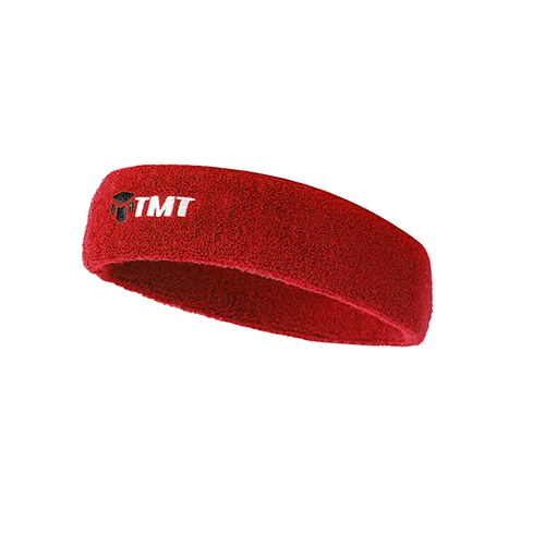 TMT высокоабсорбирующий спортивный эластичный ободок Хлопок Sweatband Yoga Hairband Бег Теннис Баскетбол фитнес Анти Пот-унисекс - Цвет: Red