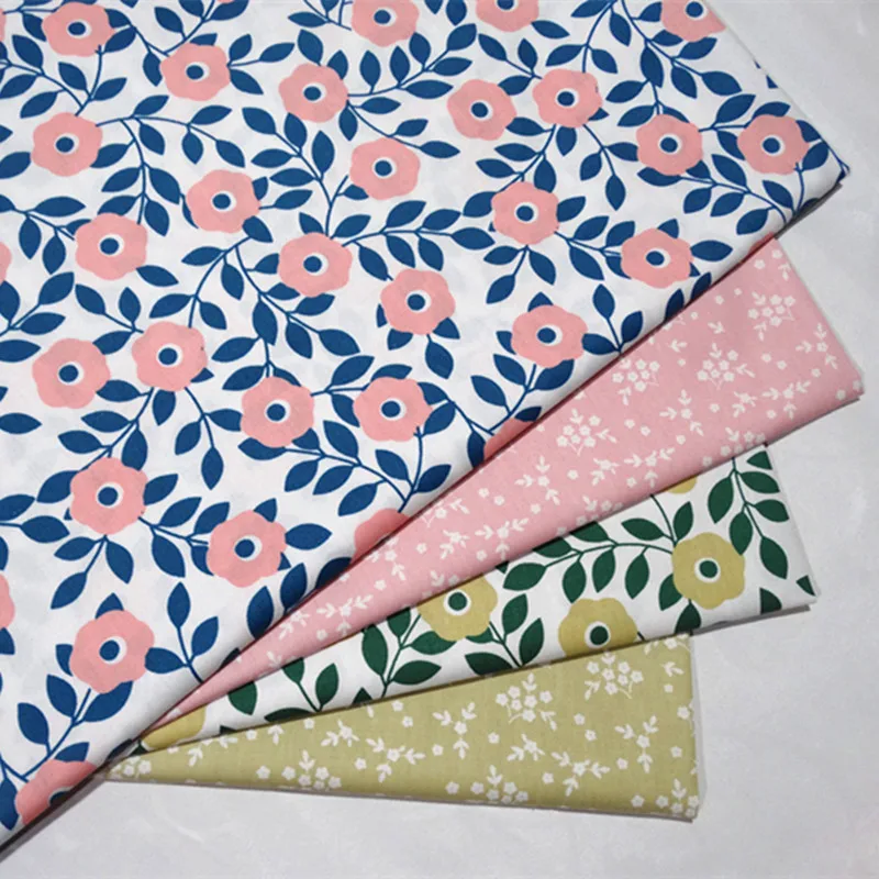 Твил хлопок приятная для кожи тканая с принтом на ткани для платья домашний текстиль Лоскутная дышащая ткань для одеяла детские простыни