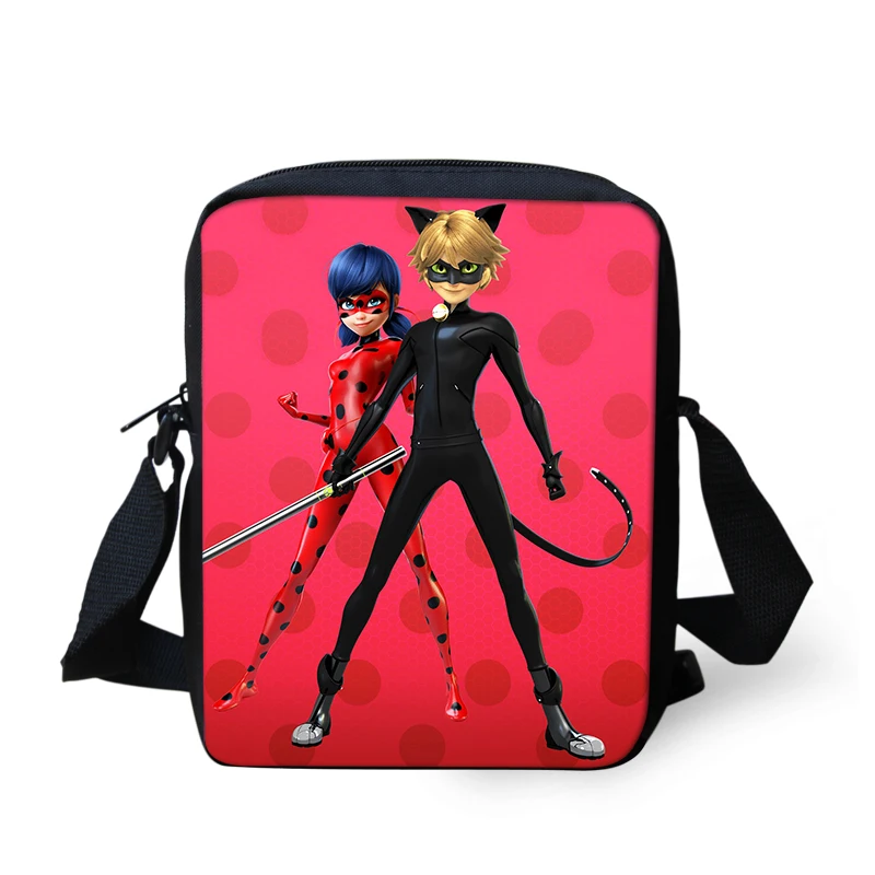 Thikin Ladybug Shoulder Messenger Bag Crossbody Phone Bag for Girls School Supplies Shopping Bags Mochila Infantil