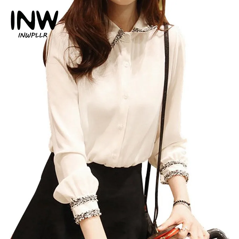 

Women Blouses Shirts 2019 New Casual Plus Size Tops Femme Office OL Shirt Ladies Fashion Autumn Long Sleeve White Blusas Mujer