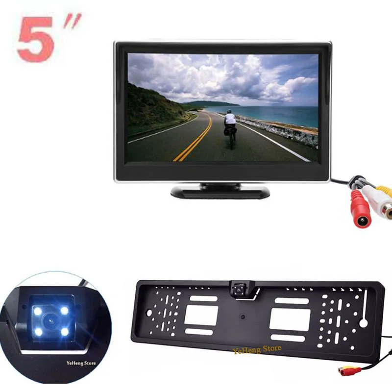 

5 Inch TFT LCD screen Car Monitor HD800*480 Car Reversing Parking Monitor 2 input LED Night Vision Car Rear View Reverse Camera