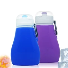 Силиконовая складная бутылка для воды портативная дорожная