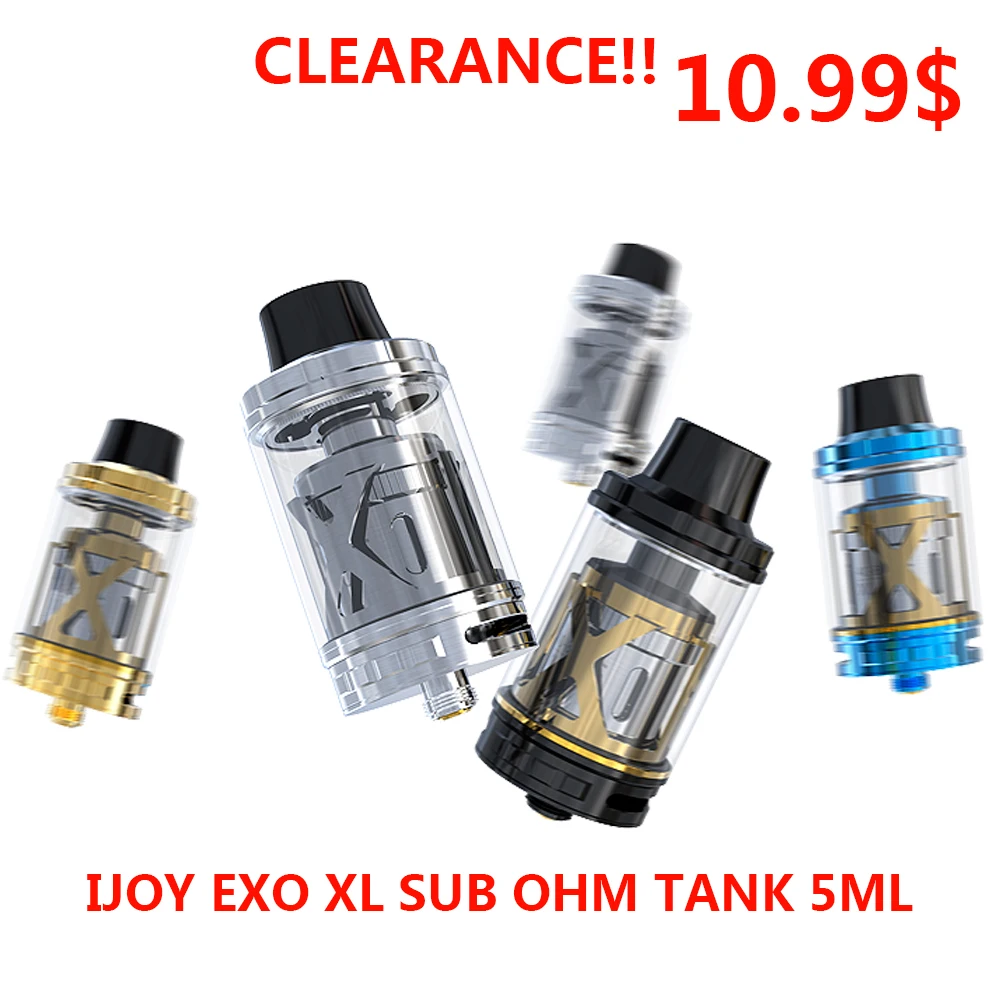 

Big sale IJOY EXO XL Sub Ohm Tank 5ml EXO XL Atomizer fit XL-C2/XL-C3/XL-C4/XL-2S RTA Deck Coils Tank fit ijoy shogun mod