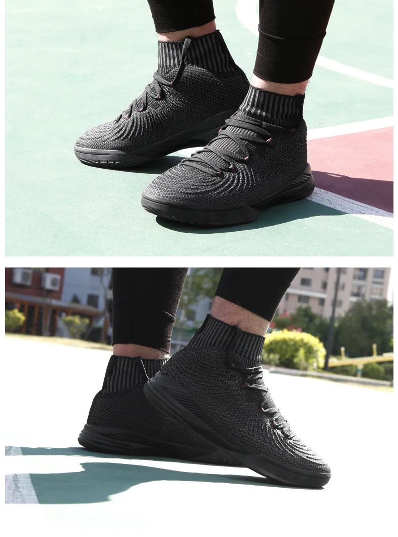 Черные дышащие баскетбольные кроссовки, мужские баскетбольные кроссовки, Zapatillas De Baloncesto, уличная Мужская обувь размера плюс 45