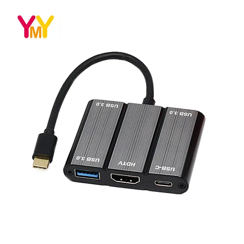 Usb адаптер YMY 5 в 1 концентратор USB Type C для 4K HDMI USB3.0 и PD зарядки совместимый с Apple MacBook